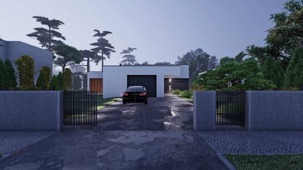 SLAB studio architektoniczne architektura projekt dom z parawanem 2