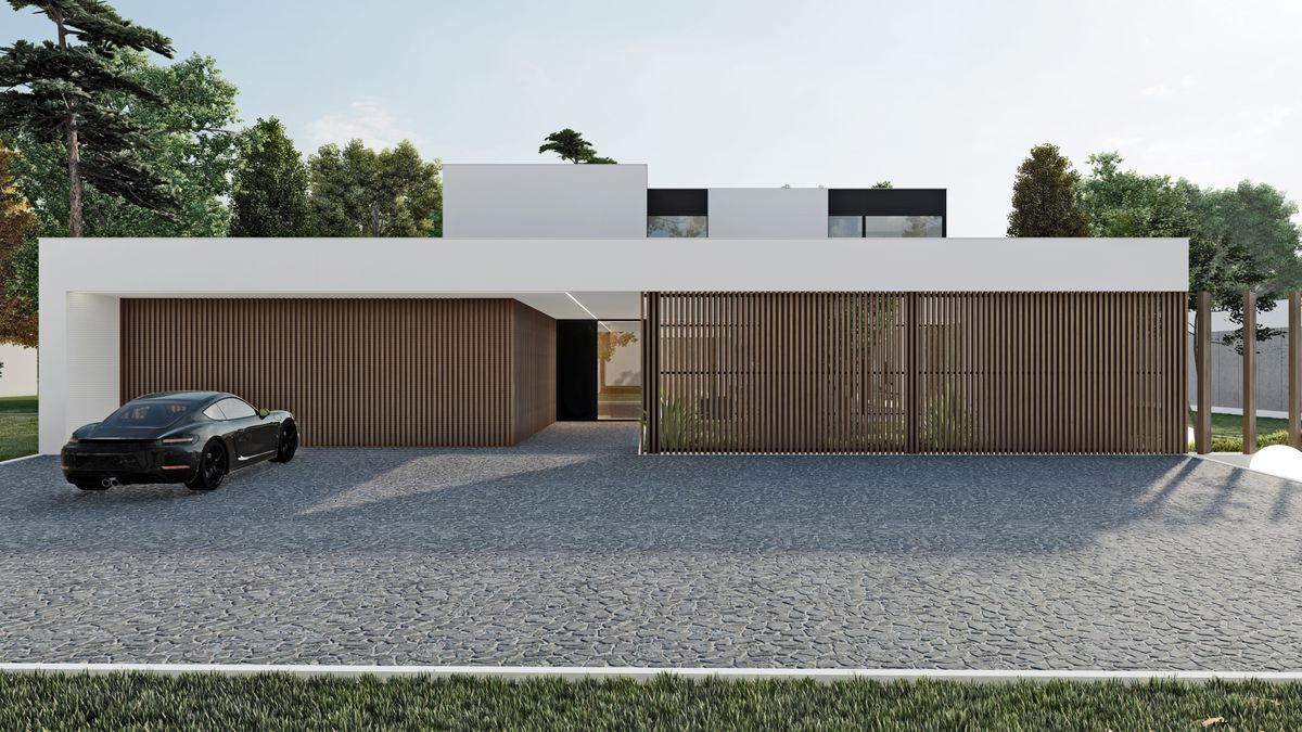 SLAB - studio architektoniczne - architektura - projekt - curtain house - biała willa - 2