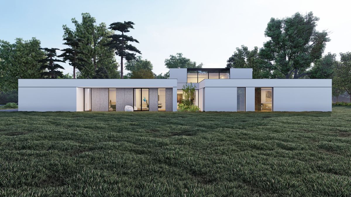 SLAB studio architektoniczne architektura projekt patio house willa pod lasem 1