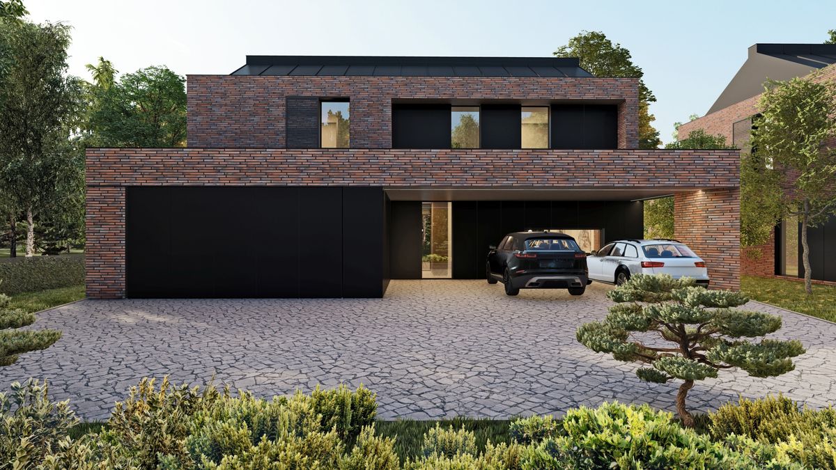 SLAB studio architektoniczne architektura projekt sibling house ceglana willa 8