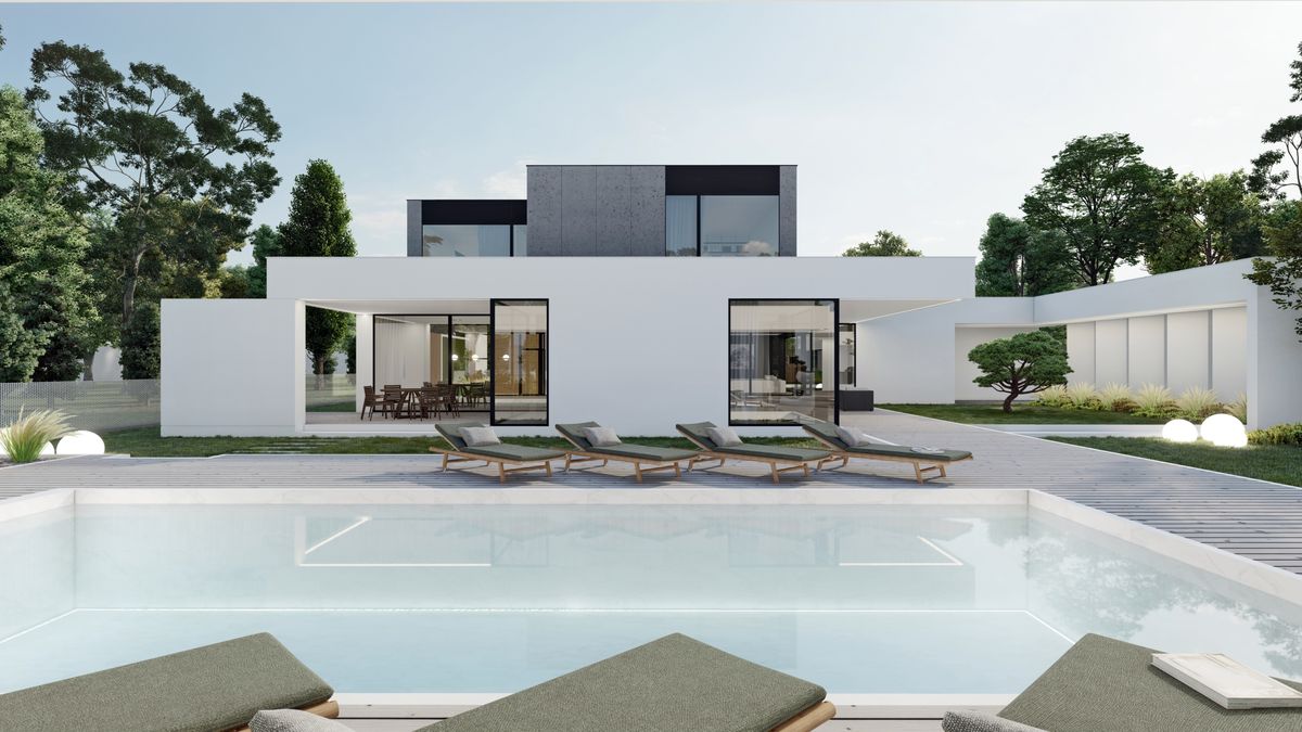 SLAB studio architektoniczne architektura projekt inside house willa z basenem 2