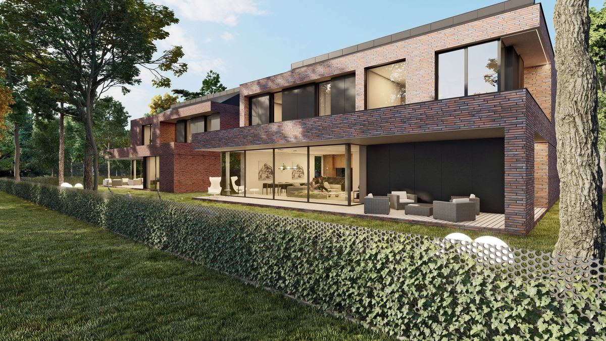 SLAB studio architektoniczne architektura projekt sibling house ceglana willa 15