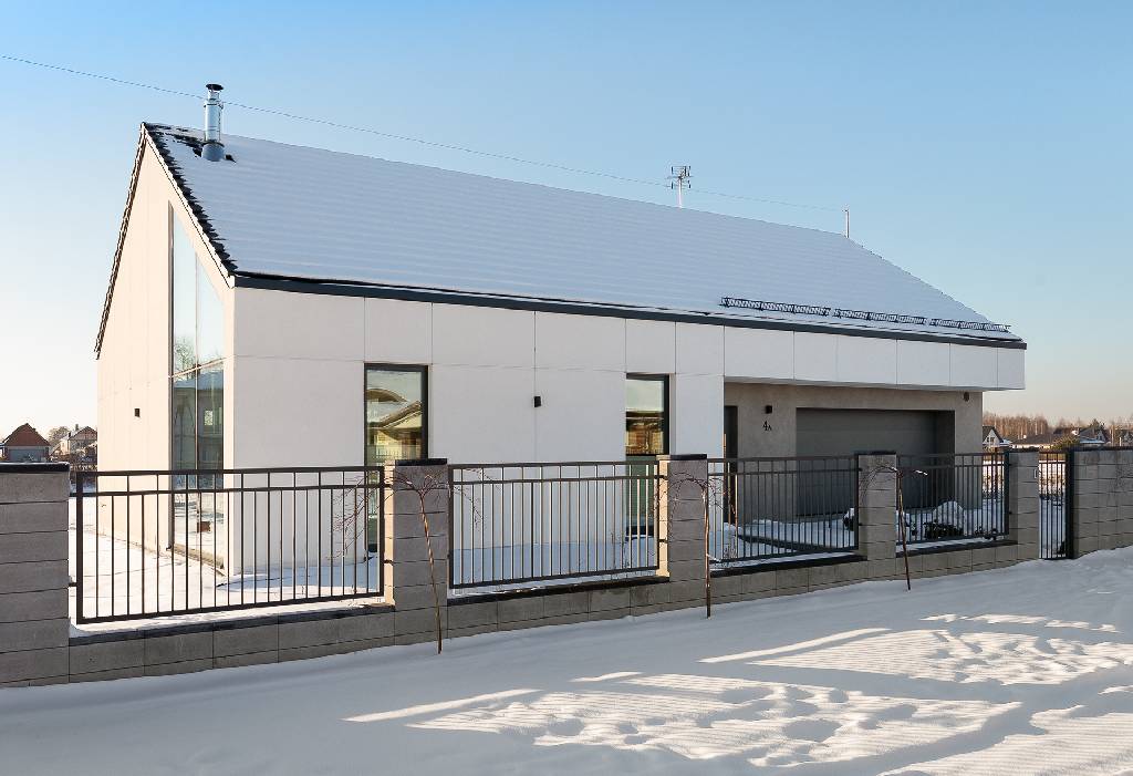 SLAB - studio architektoniczne - architektura - projekt - dom l - biała nowoczesna stodoła - 1