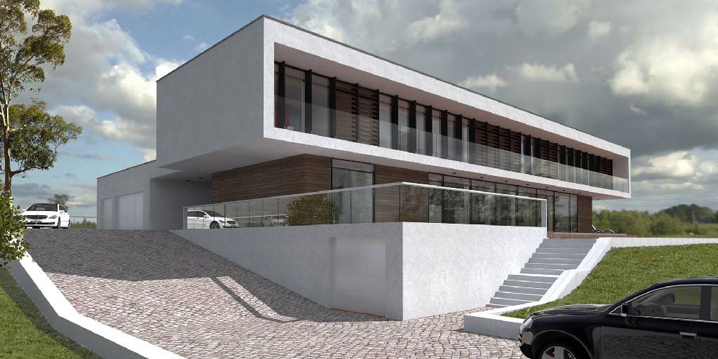 SLAB studio architektoniczne architektura projekt dom horyzontalny dom nad jeziorem 1
