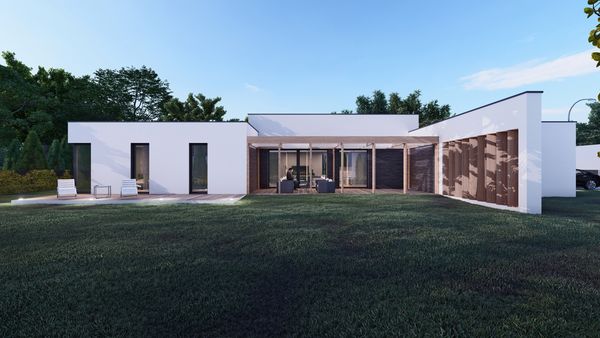 SLAB studio architektoniczne architektura projekt dom z parawanem pracownia projektowa