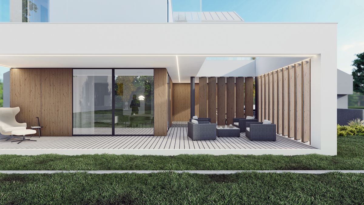 SLAB studio architektoniczne architektura projekt dom na ramie dom na malej dzialce 3