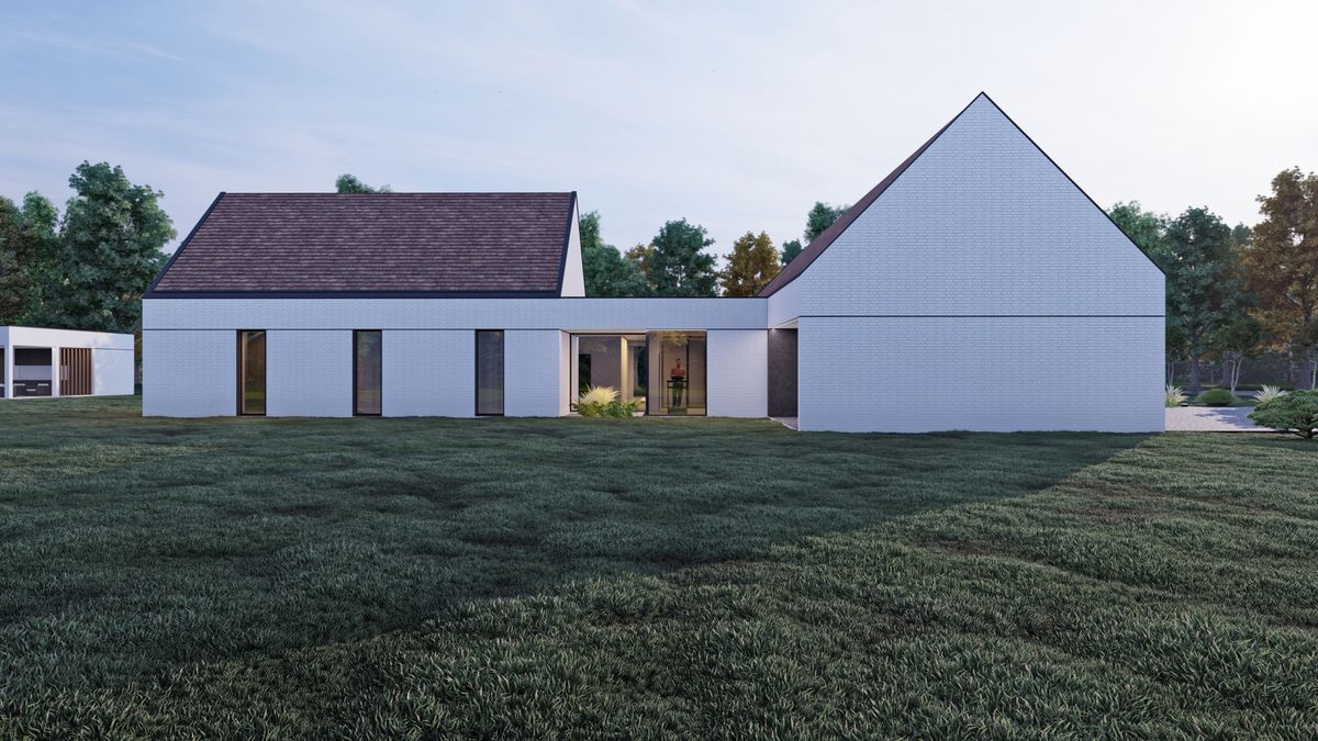 SLAB - studio architektoniczne - architektura - projekt - dom dolnośląski - dom z białej cegły - 9