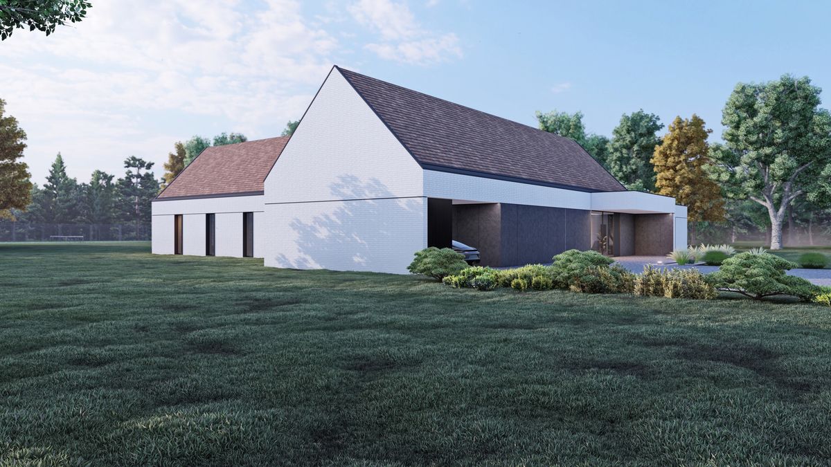 SLAB - studio architektoniczne - architektura - projekt - dom dolnośląski - dom z białej cegły - 10