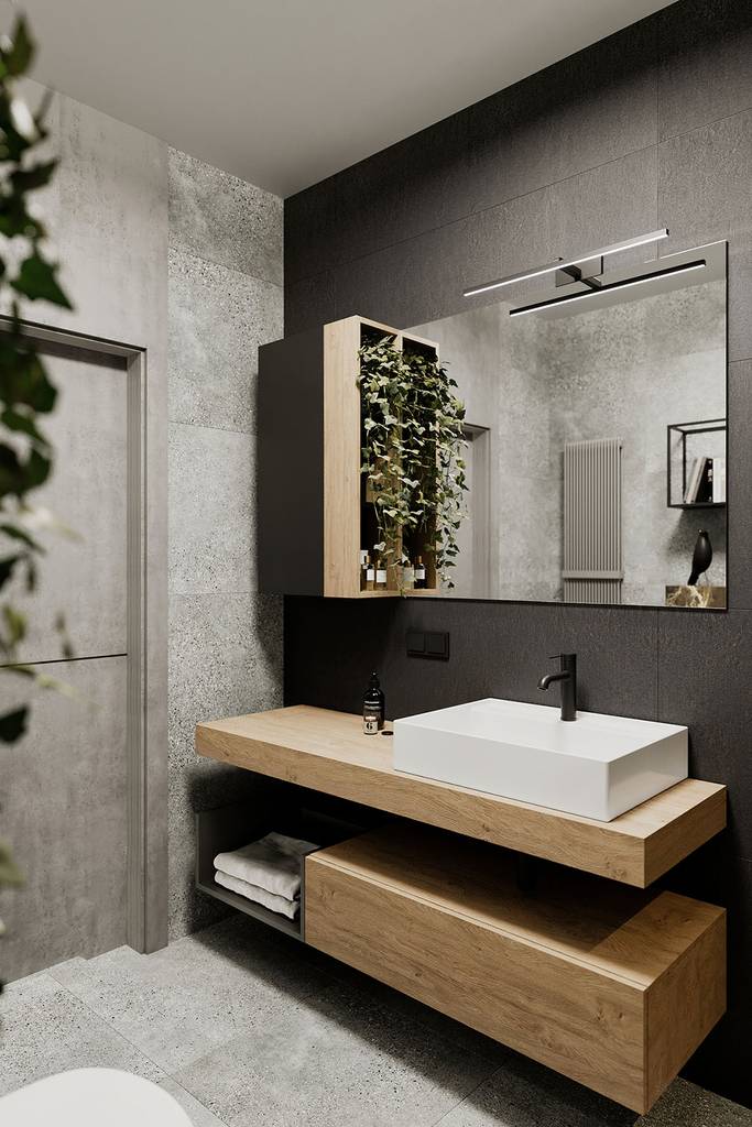 SLAB - studio architektoniczne - architektura wnętrz - projekt - żoliborz artystyczny - czarne wnętrze - 6