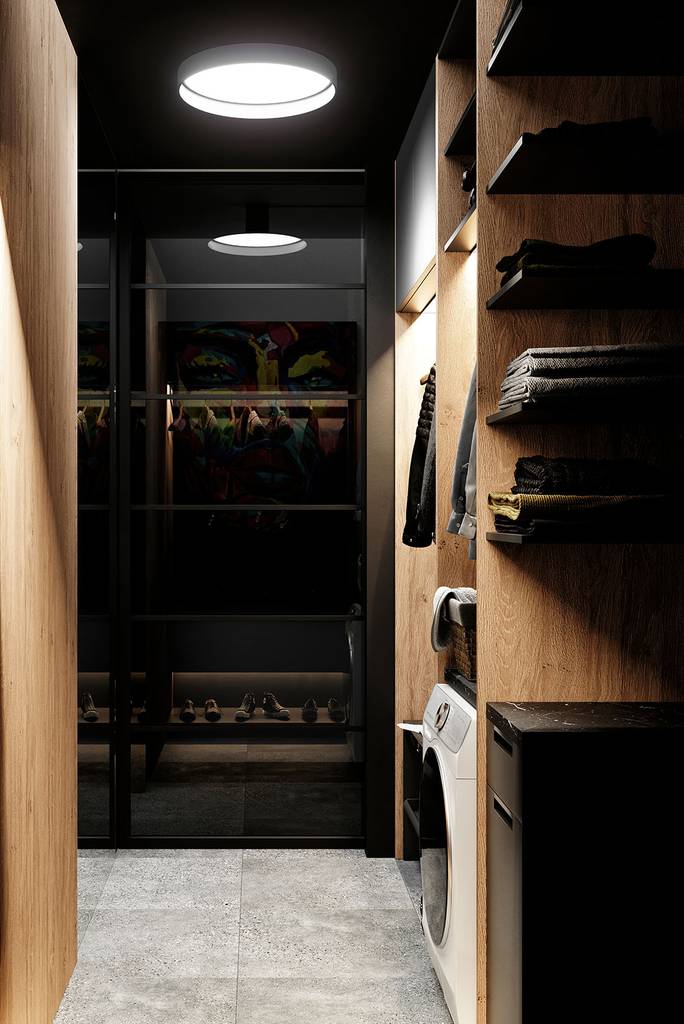 SLAB - studio architektoniczne - architektura wnętrz - projekt - żoliborz artystyczny - czarne wnętrze - 2