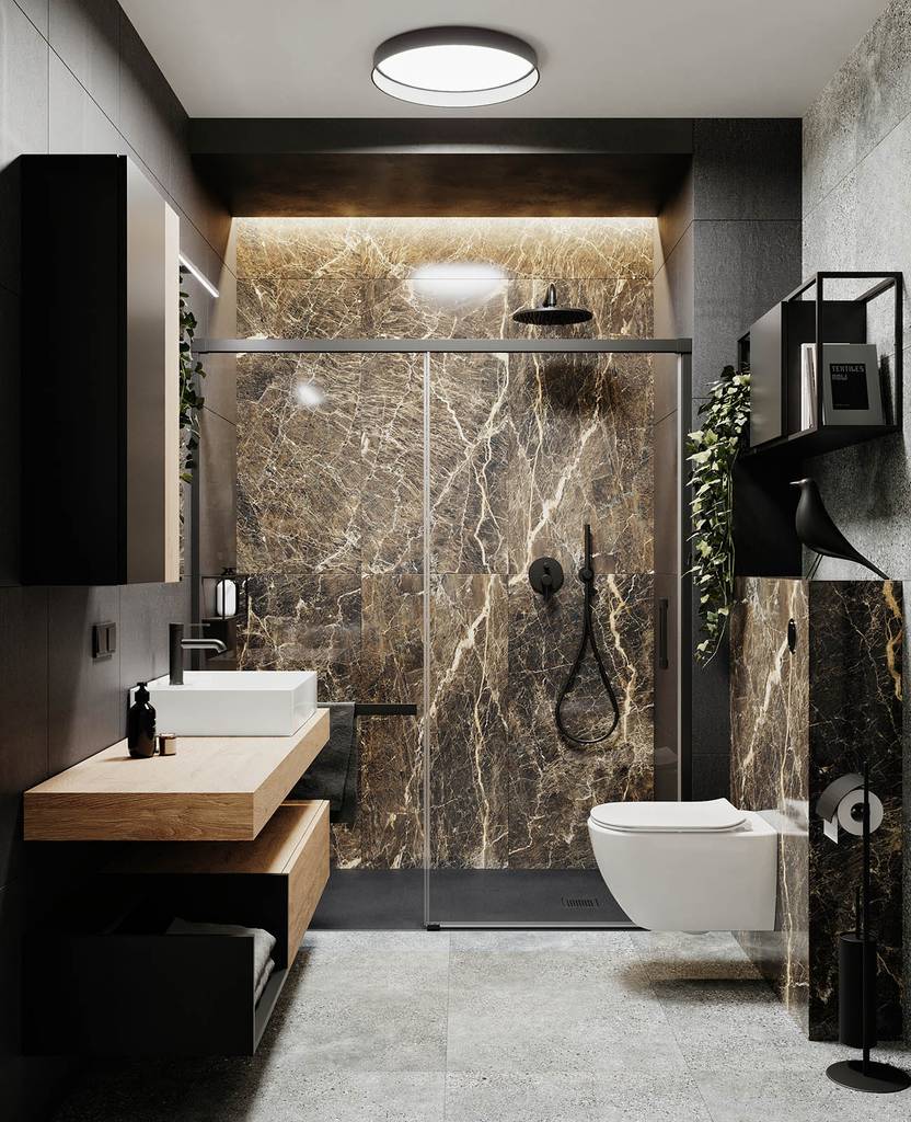 SLAB studio architektoniczne architektura wnetrz projekt zoliborz artystyczny czarne wnetrze 4