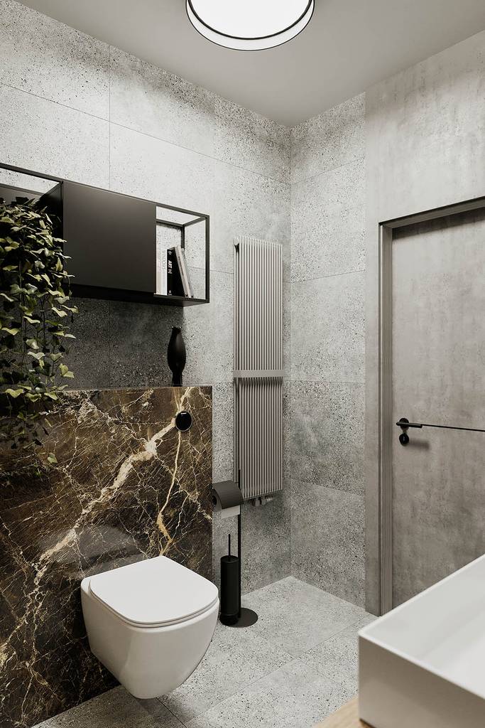 SLAB - studio architektoniczne - architektura wnętrz - projekt - żoliborz artystyczny - czarne wnętrze - 7