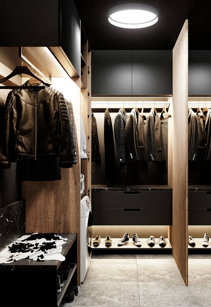 SLAB - studio architektoniczne - architektura wnętrz - projekt - żoliborz artystyczny - czarne wnętrze - 1