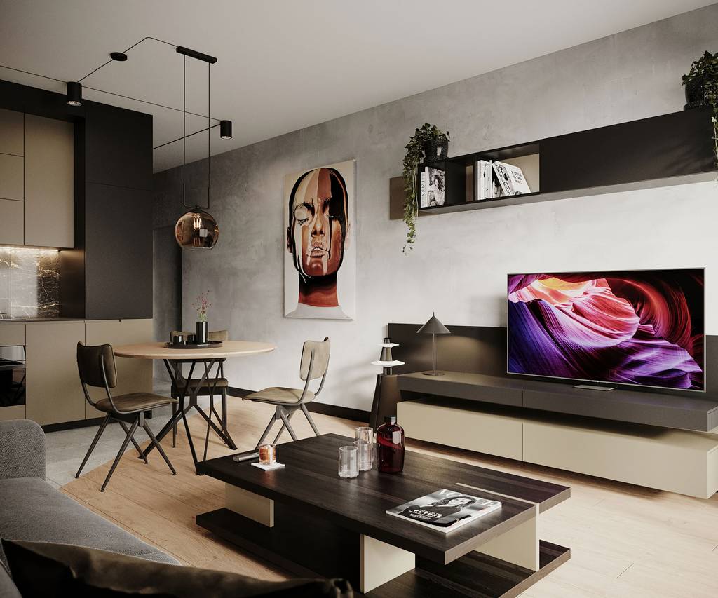 SLAB - studio architektoniczne - architektura wnętrz - projekt - żoliborz artystyczny - czarne wnętrze - 14