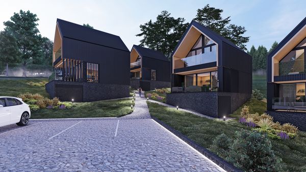 SLAB studio architektoniczne architektura projekt campo resort domki w gorach pracownia projektowa