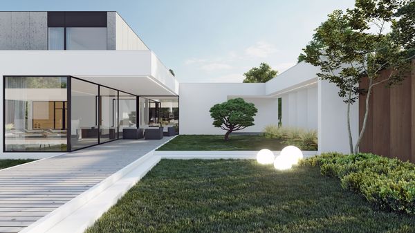 SLAB studio architektoniczne architektura projekt inside house willa z basenem pracownia projektowa