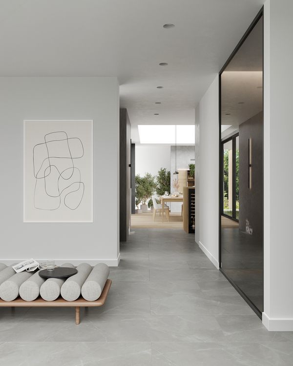 SLAB studio architektoniczne architektura wnetrz projekt patio house jasne wnetrze pracownia projektowa