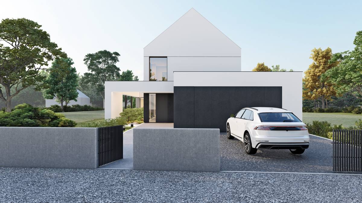 SLAB studio architektoniczne architektura projekt dwu dom klasyczny modernizm biala nowoczesna stodola 1