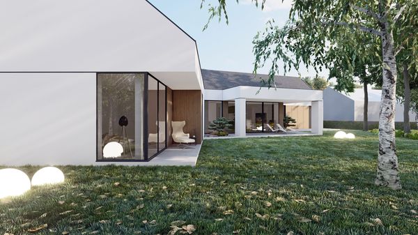 SLAB studio architektoniczne architektura projekt dom na trzy klasyczna nowoczesna stodola pracownia projektowa
