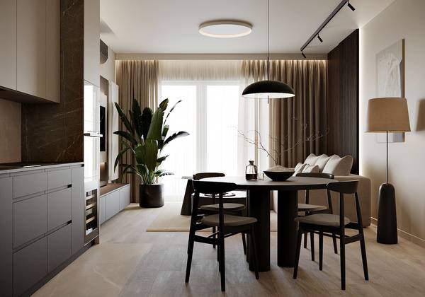 SLAB studio architektoniczne architektura wnetrz projekt biala koniczyna apartament z kontrastem pracownia projektowa