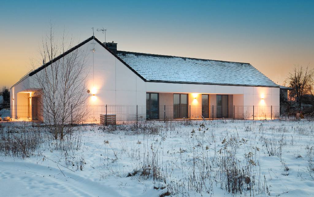 SLAB - studio architektoniczne - architektura - projekt - dom l - biała nowoczesna stodoła - 16
