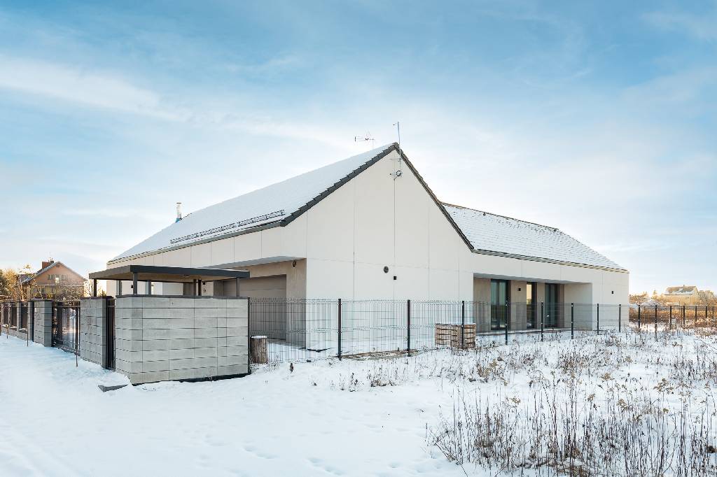 SLAB - studio architektoniczne - architektura - projekt - dom l - biała nowoczesna stodoła - 3
