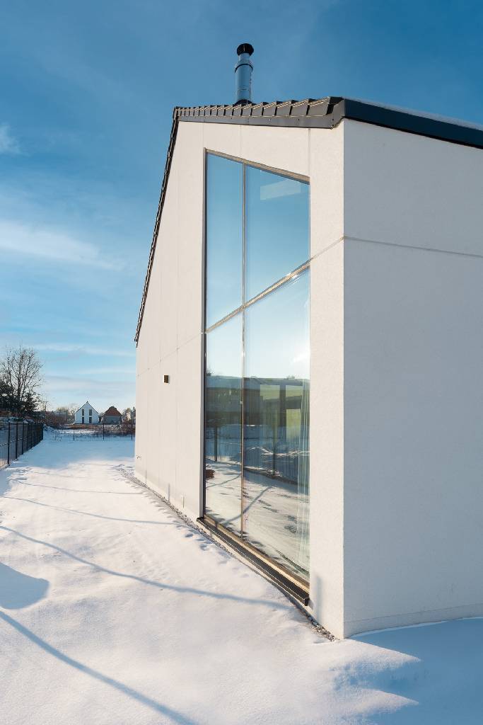 SLAB - studio architektoniczne - architektura - projekt - dom l - biała nowoczesna stodoła - 6