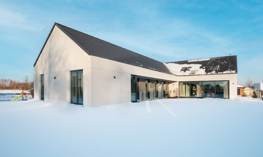SLAB - studio architektoniczne - architektura - projekt - dom l - biała nowoczesna stodoła - 7
