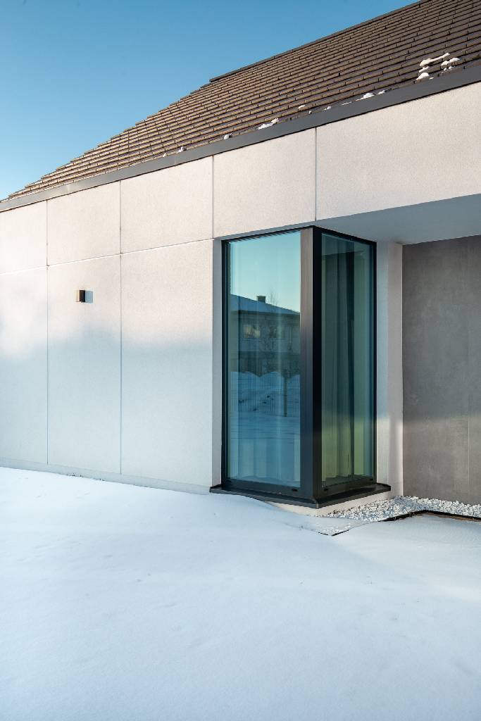 SLAB - studio architektoniczne - architektura - projekt - dom l - biała nowoczesna stodoła - 8