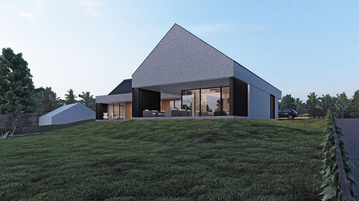 SLAB - studio architektoniczne - architektura - projekt - hill house - dom na wzgórzu - 6